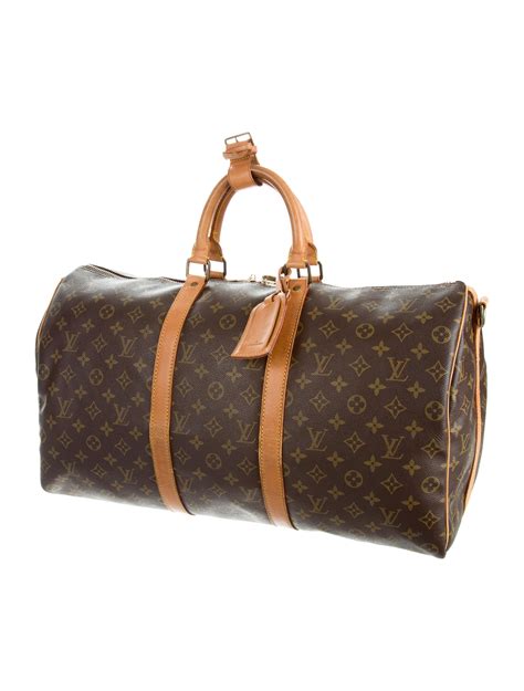 louis vuitton keepall monogram bandouliere 50 black|louis vuitton keepall 50 damier.